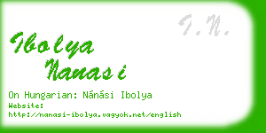 ibolya nanasi business card